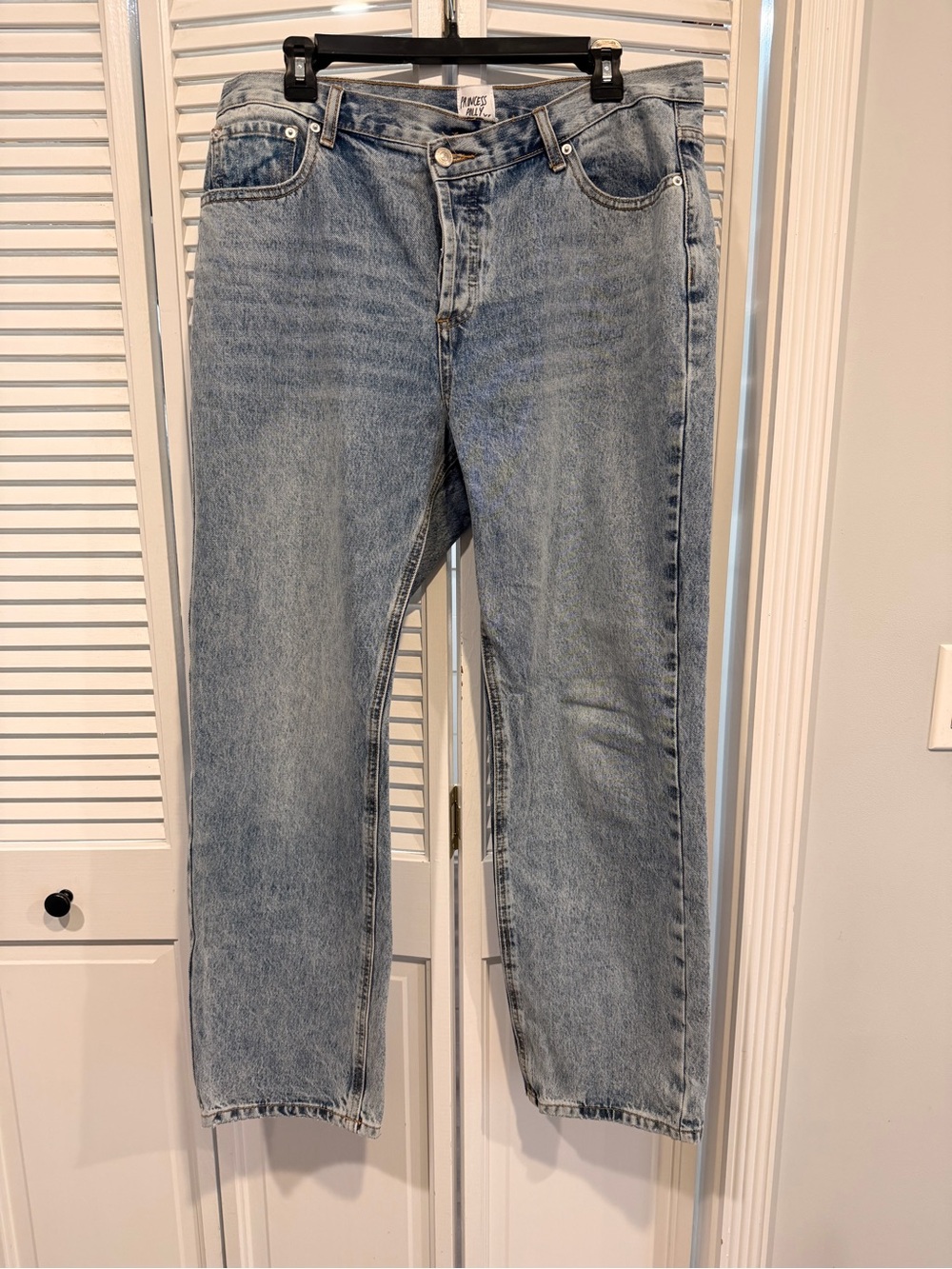 Princess Polly Light Wash Straight Leg Jeans